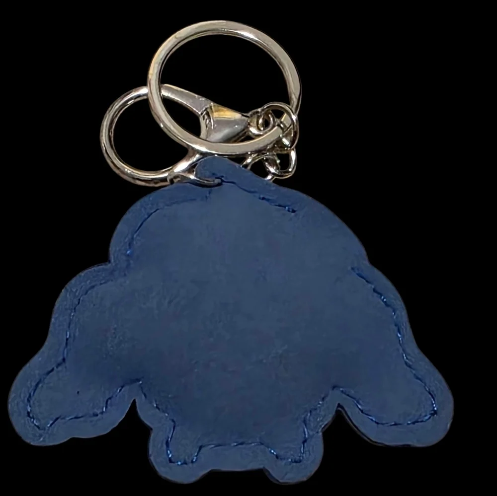 Blue and Silver Stitch Rhinestone Bag Charm | Keychain
